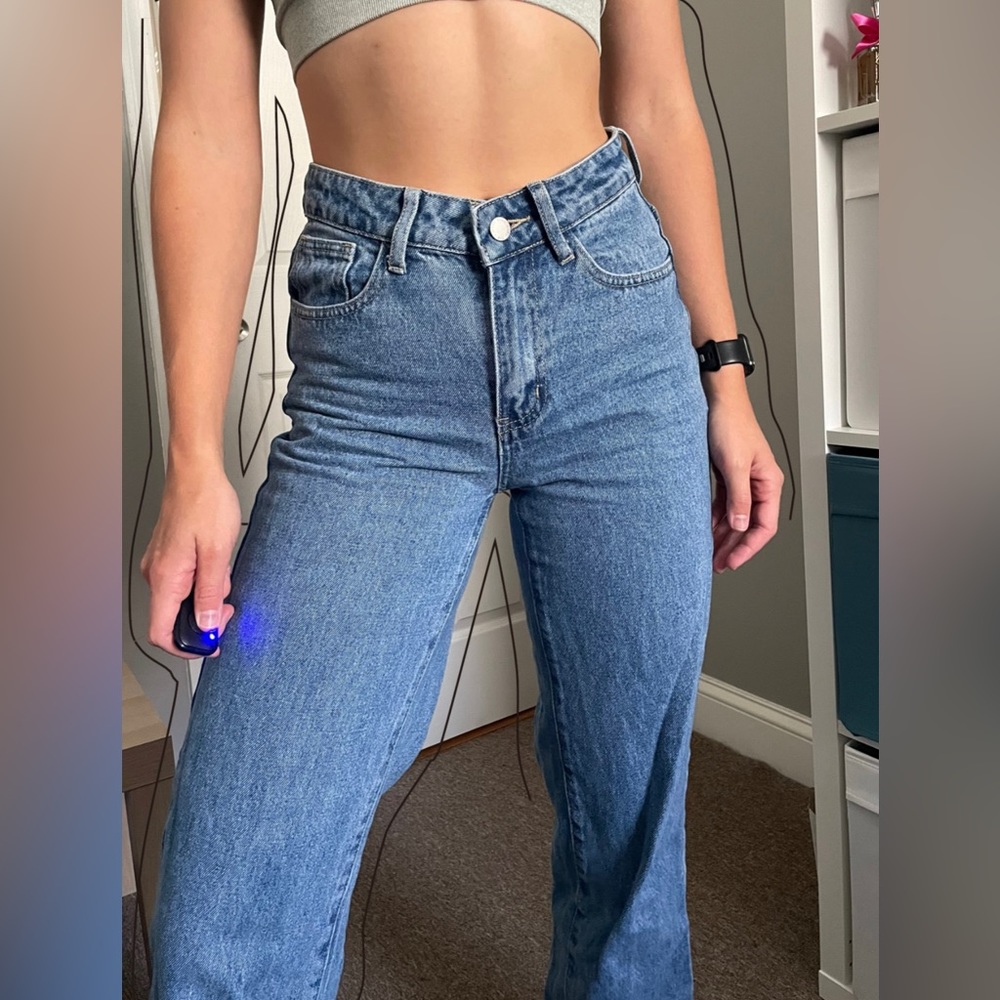 Straight leg jeans